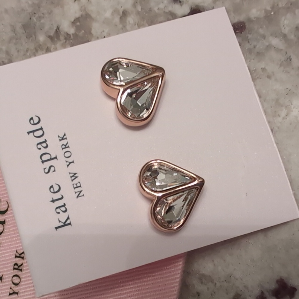 Kate Spade Gold Heart Earrings - Picture 2 of 4